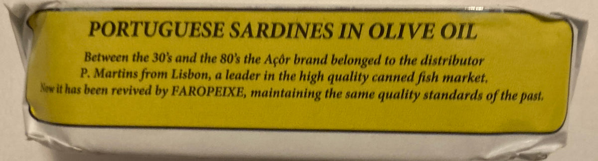 Açor Portuguese Sardines in Olive Oil-120gr