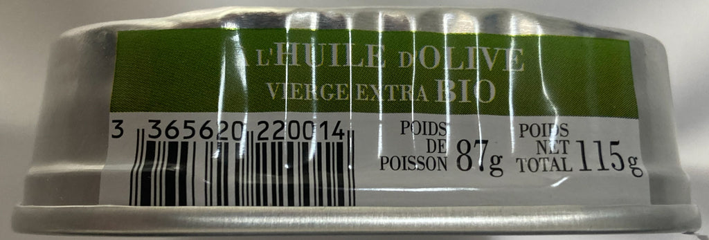 Jacques Gonidec Sardines in Organic Extra Virgin Olive Oil