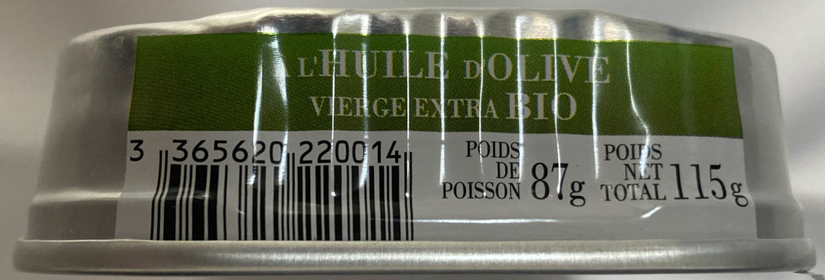 Jacques Gonidec Sardines in Organic Extra Virgin Olive Oil
