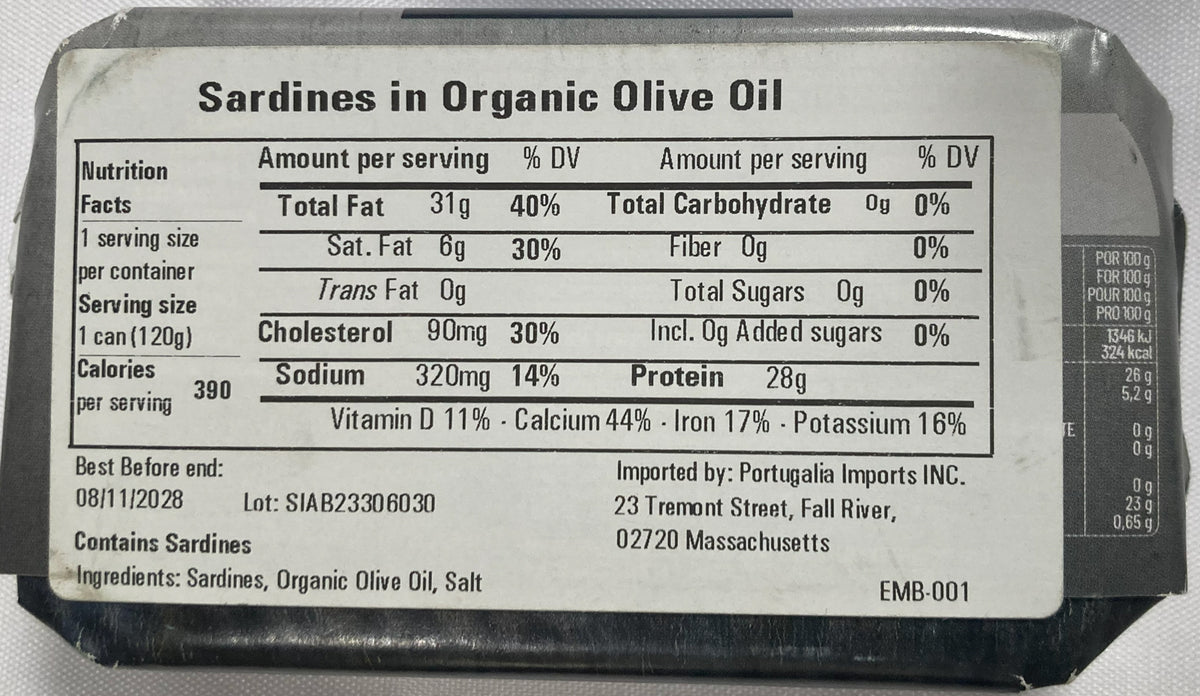 Jupiter Sardines in Organic Olive Oil
