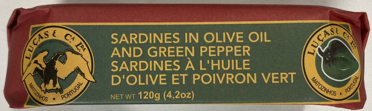 Luças Sardines in Olive Oil and Green Pepper