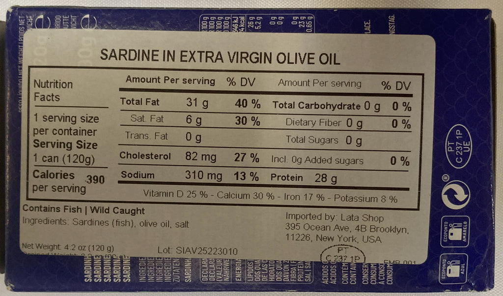 Manná Sardines in Extra Virgin Olive Oil