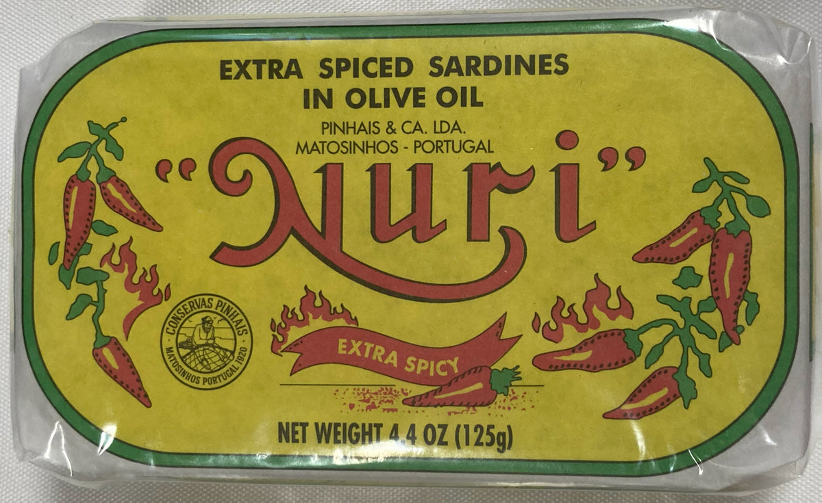 NURI Portuguese EXTRA SPICED Sardines in Olive Oil