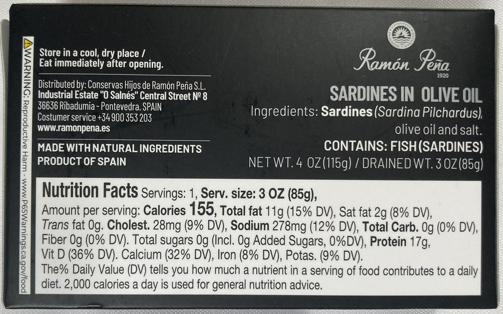 Ramon Pena Sardines in Olive Oil -115g