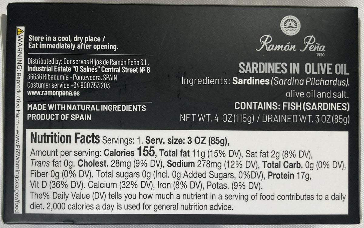 Ramon Pena Sardines in Olive Oil -115g